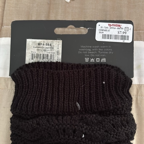 Black Knit Leg Warmers - Picture 4 of 6